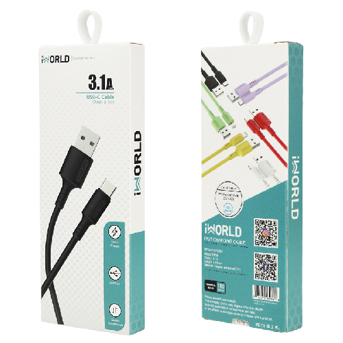 3.1A Type C USB 3.1A Type C USB Cable Fast Charging Data Cable 1.2M at iworld.co.ke.