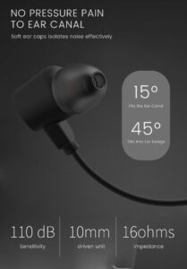 Extra Bass Earbud Headphones/Headset with Mic for Phone Call,