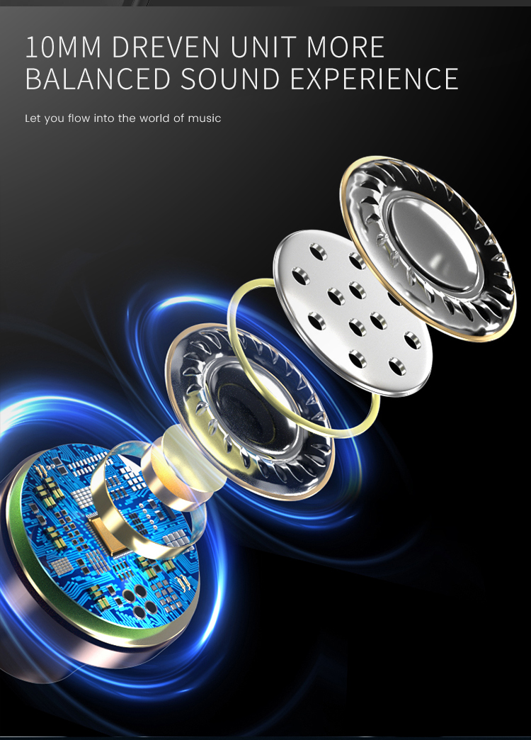 Extra Bass Earbud Headphones/Headset with Mic for Phone Call,